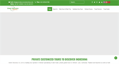 Desktop Screenshot of greendiscoveryindochina.com